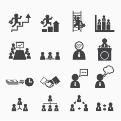 团队与商务人物图标