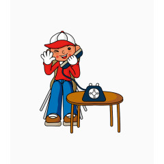 卡通可爱速递员