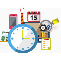 社区生活服务简易画卡通手绘