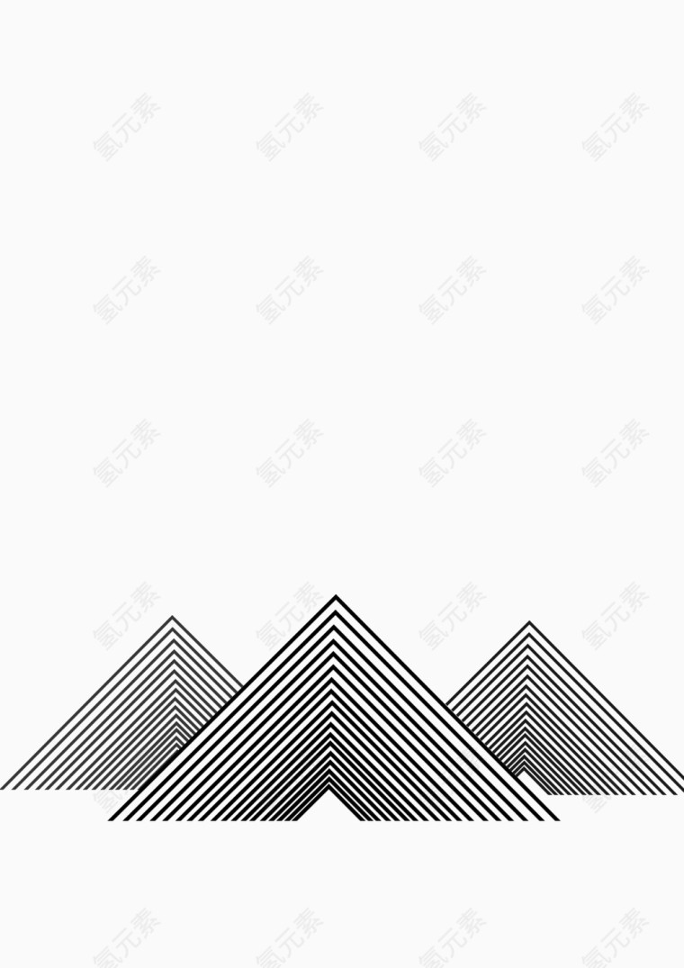 几何山型效果