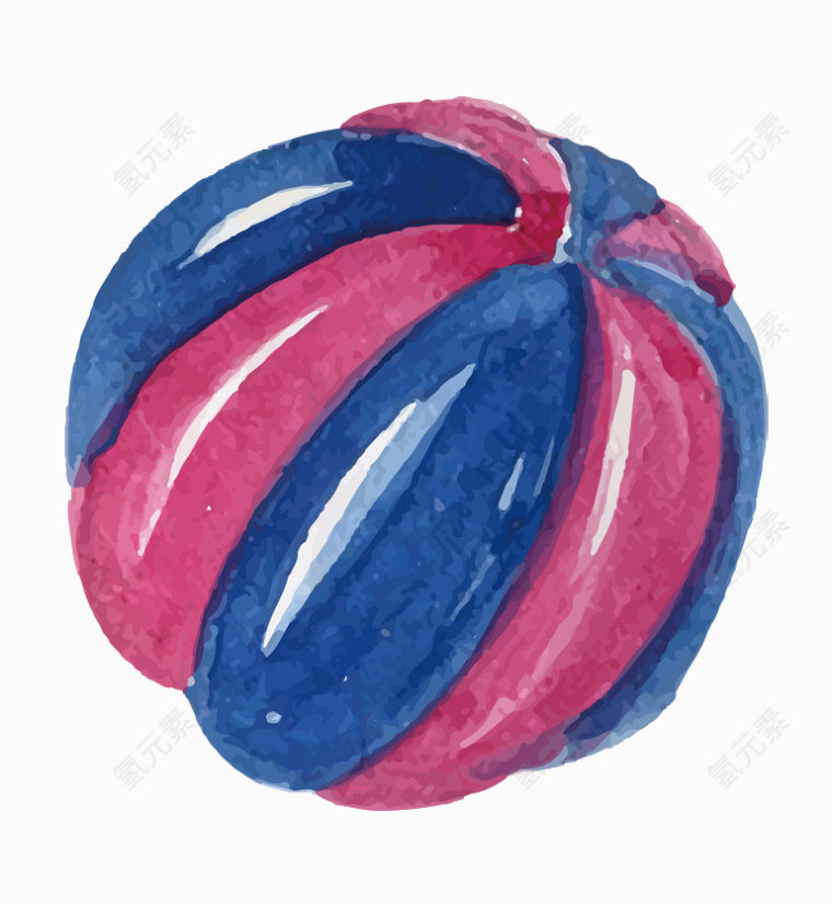 水彩皮球