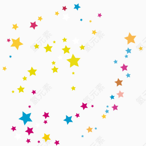 颜色鲜艳的五角星元素