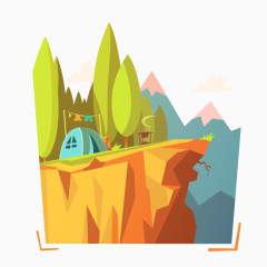 野营元素设计素材