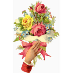 手绘花饰矢量图卡通花饰图片素材