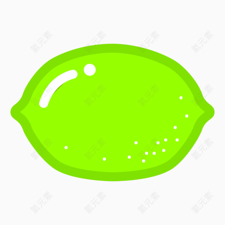 卡通手绘水果青柠