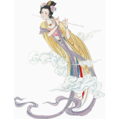 吹笛子的嫦娥