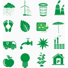 创意绿色环保图标