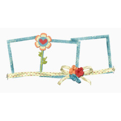 蓝色卡通相框边框