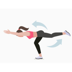 卡通扁平化人物健身运动素材