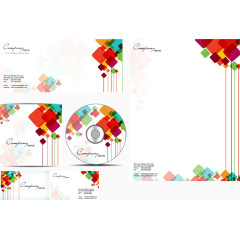 炫彩CD包装矢量设计素材