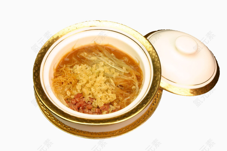 鲍汁瓜茸翅图片素材