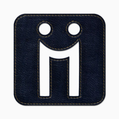 牛仔琼社会Diigo标志广场蓝色牛仔裤社交媒体