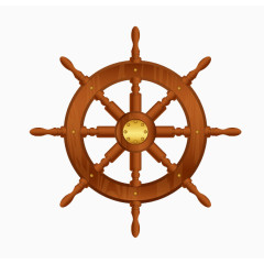卡通手绘船舵