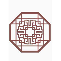 中式矢量窗格花纹雕花