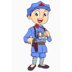 手绘中国红军Q版人物