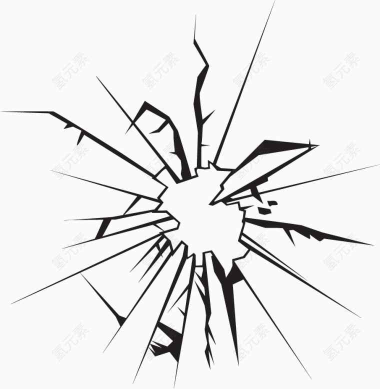 卡通绘制玻璃碎裂效果