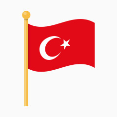 土耳其特色展示国旗素材卡通