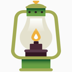 户外探险卡通煤油灯