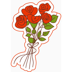 一束娇艳玫瑰花