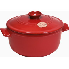 大红色的铁工房铸铁炖锅