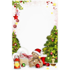 小熊圣诞节边框