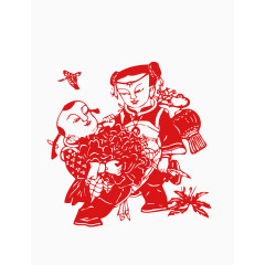 卡通人物剪纸
