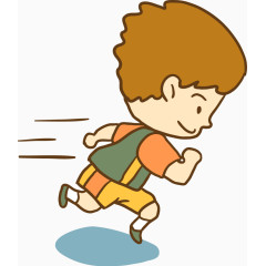 卡通运动员赛跑