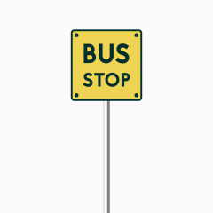 卡通公交站台站牌