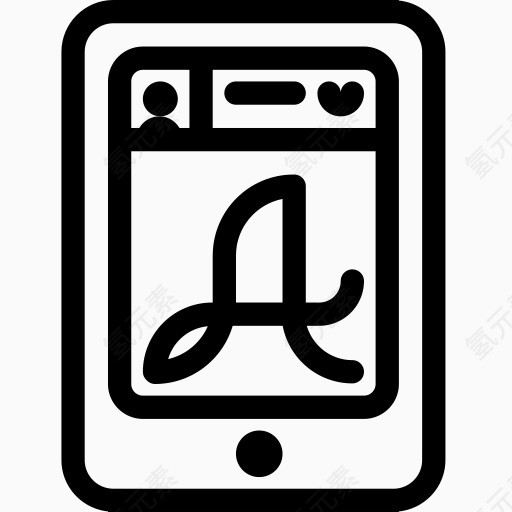 应用程序书法Instagram刻字电话智能手机社会网络有一天，