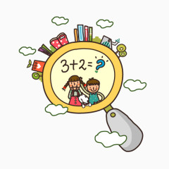 放大镜中的孩子