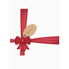 红色十字蝴蝶结矢量图