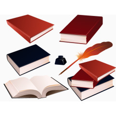 卡通书籍矢量元素合集