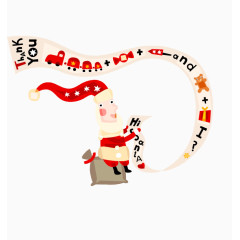 看礼物清单的圣诞老人