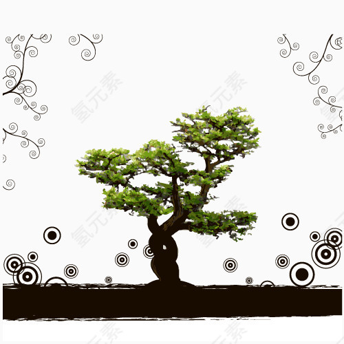 矢量环境绿树