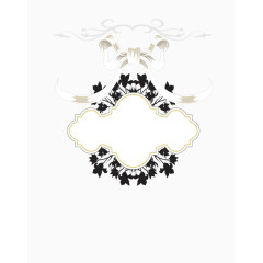 古朴素雅花纹边框