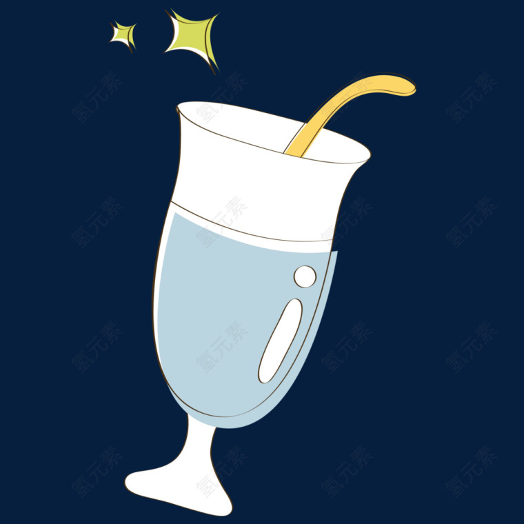 卡通手绘鸡尾酒饮料