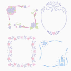 小清新花边边框底纹