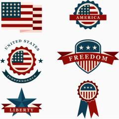 矢量手绘美国国旗