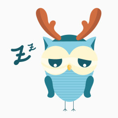 犯困的猫头鹰