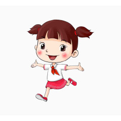 卡通小女孩