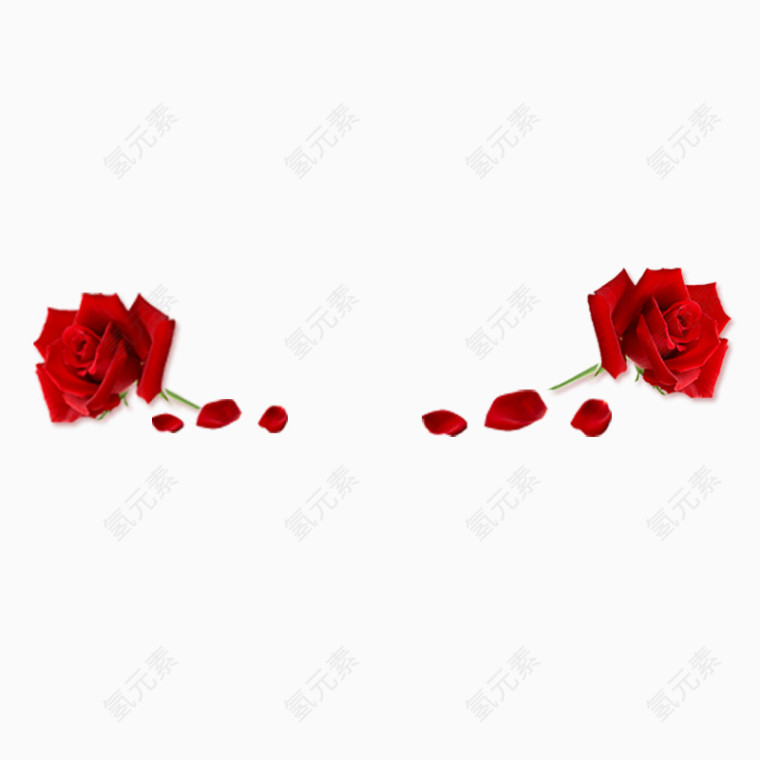 一支玫瑰花花瓣素材PNG