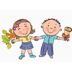 男孩女孩卡通素材