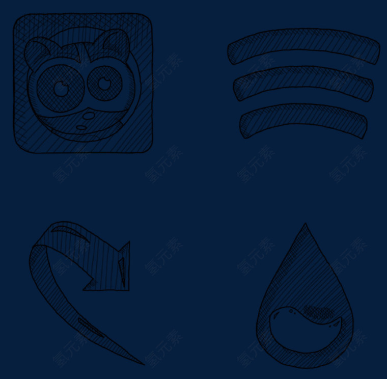 素描ui图标