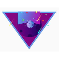 彩色节日不规则图形