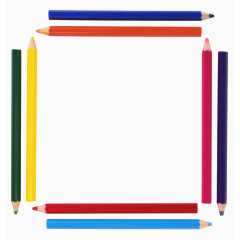 彩色铅笔边框