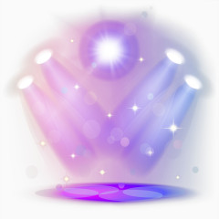 紫色渐变雷射光效矢量