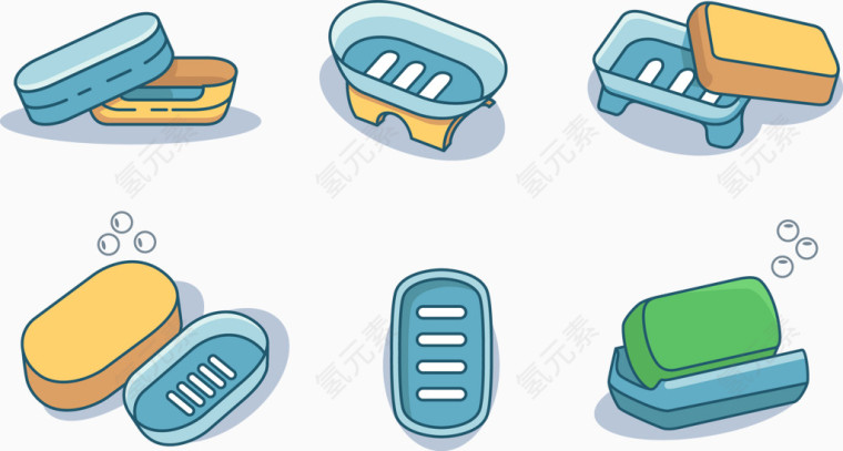 矢量肥皂放置盒