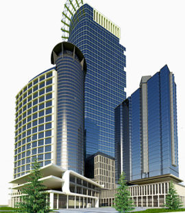 都市建筑卡通图