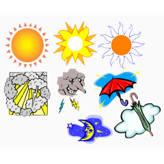 天气预报卡通图标