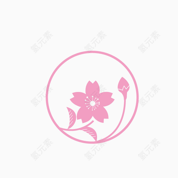 樱花 花纹 淡粉色